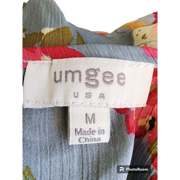 UMGEE Oversized Top Size M Silky Floral - Picture 5 of 6